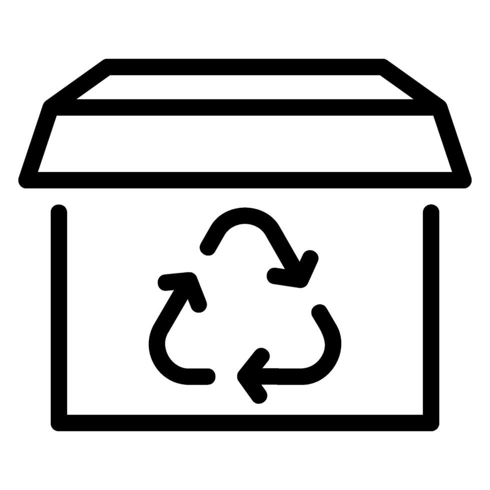 icono de línea de reciclaje vector