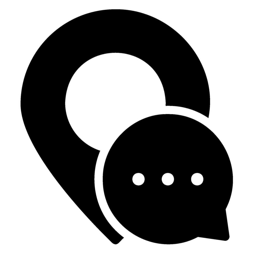location glyph icon vector