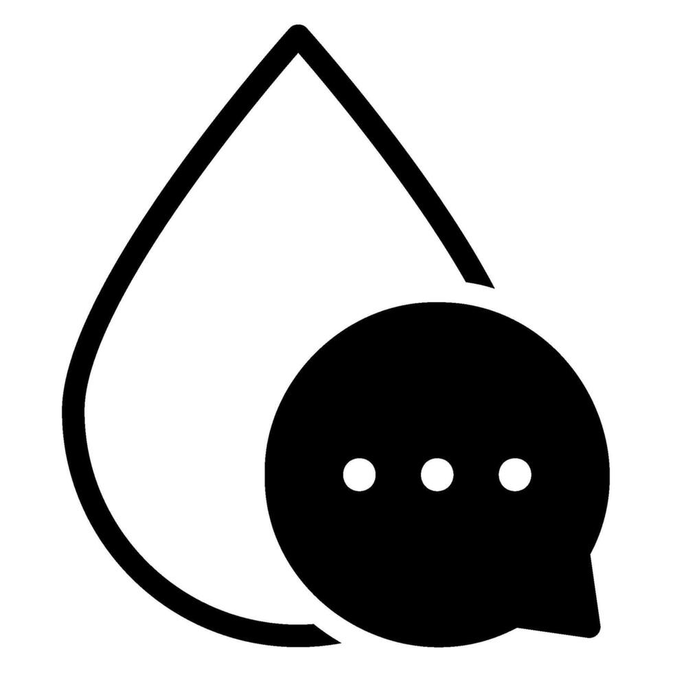 water glyph icon vector