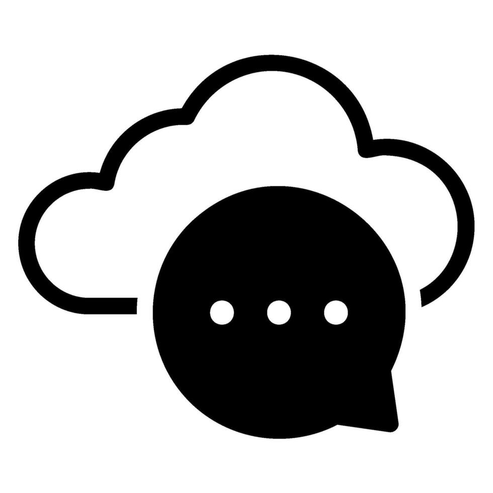 cloud glyph icon vector