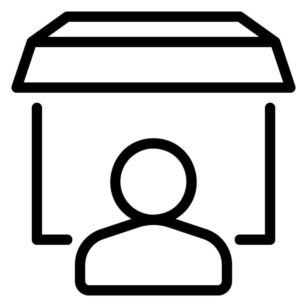 courier line icon vector