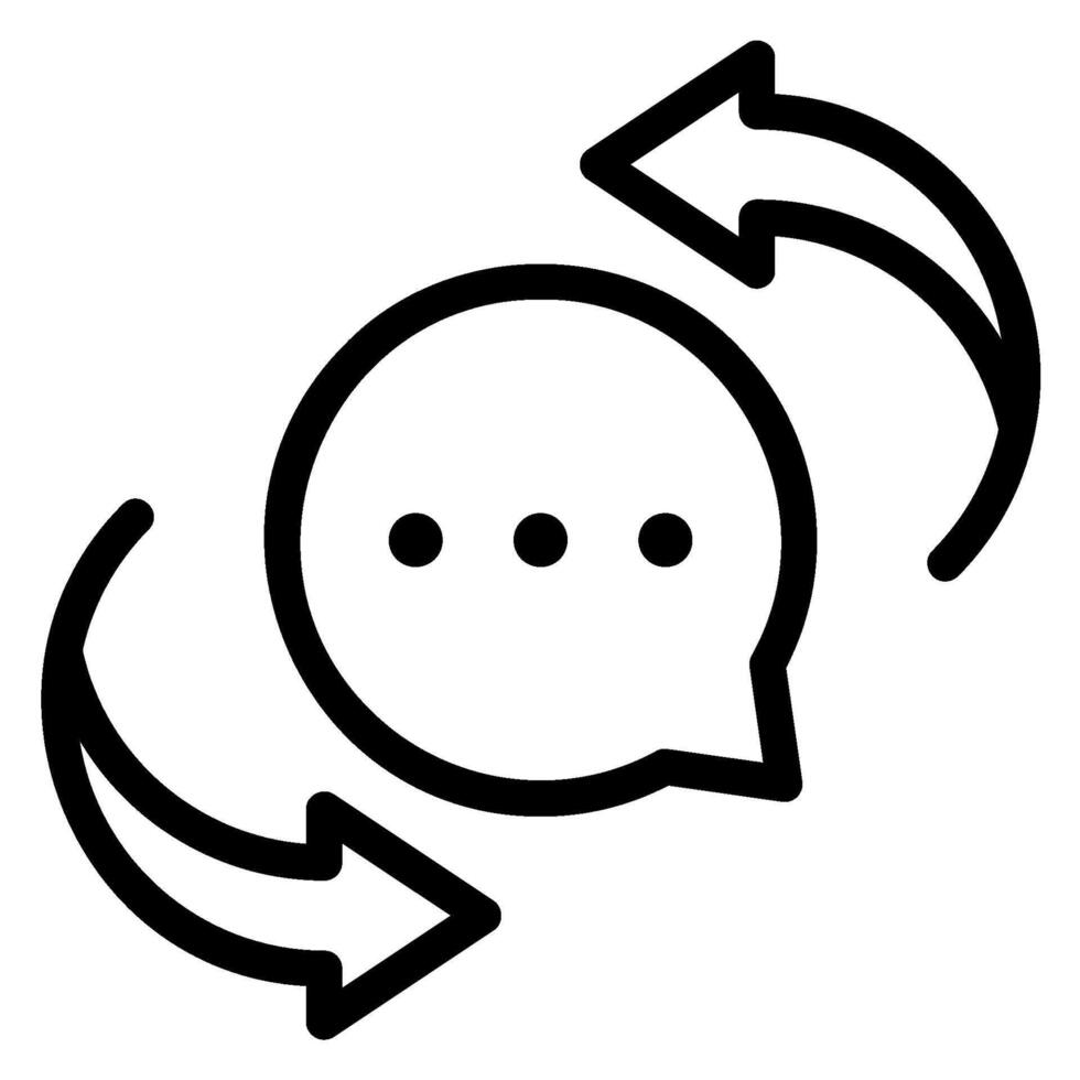 circular arrows line icon vector