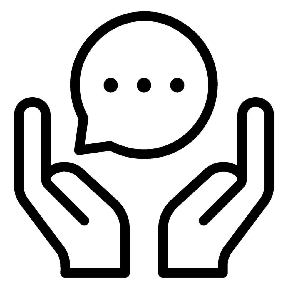 hands line icon vector