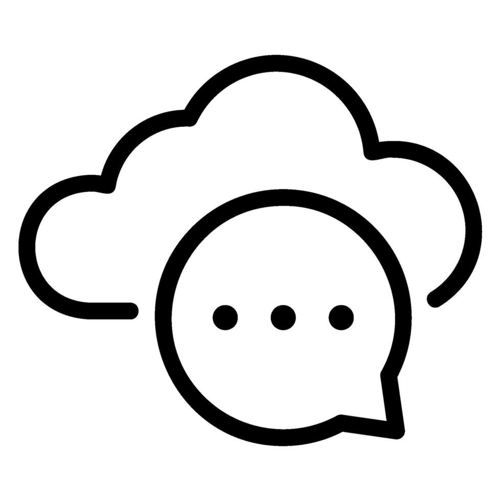 cloud line icon vector