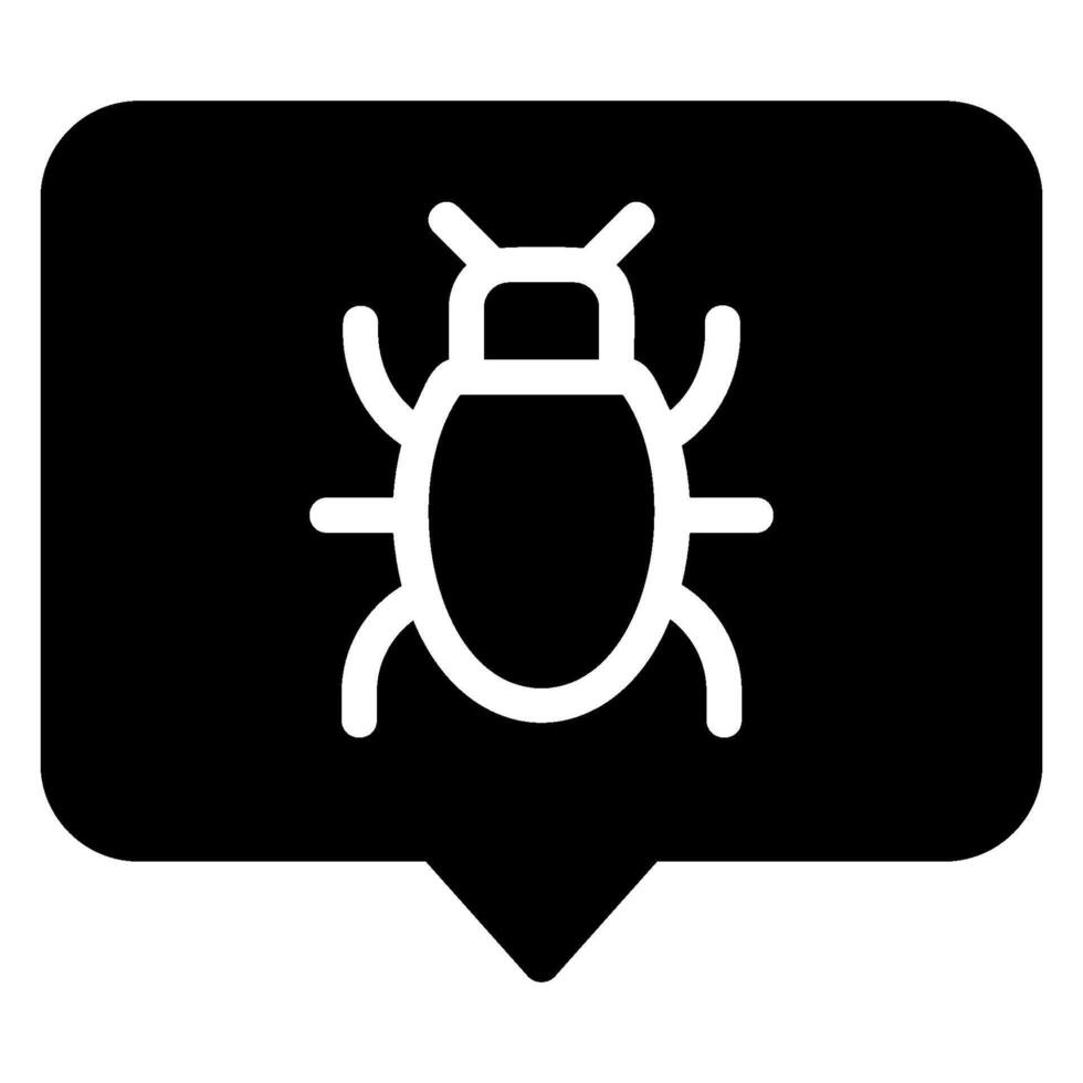 bug glyph icon vector