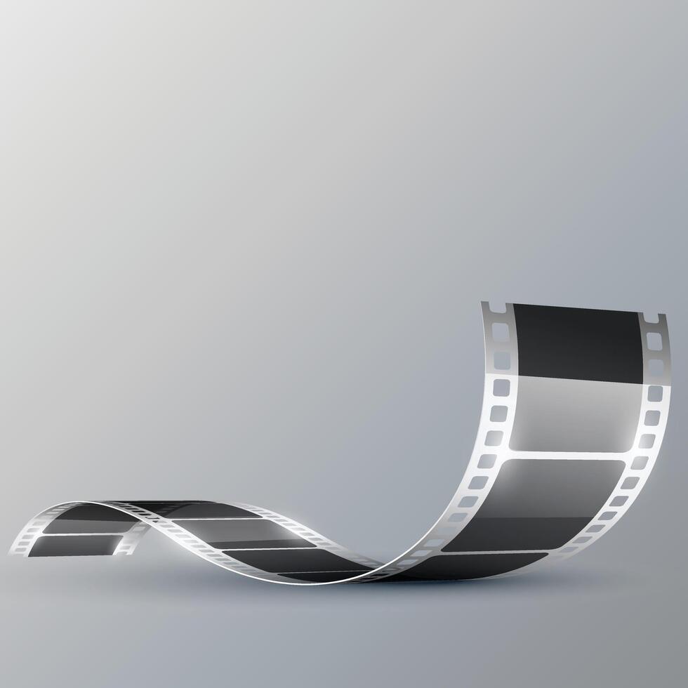 film reel , cinema, movie and photography 35mm strip background. 3D elements. vector