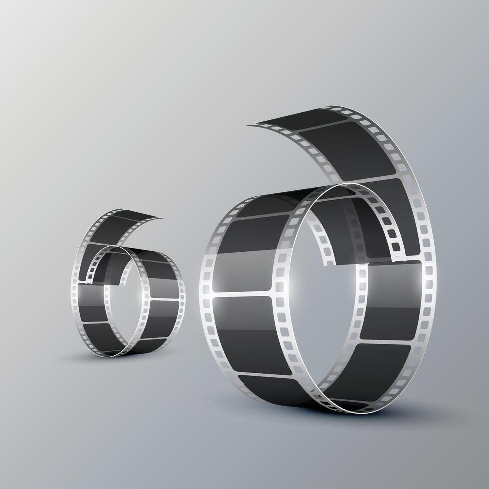 película carrete , cine, película y fotografía 35mm tira antecedentes. 3d elementos. vector