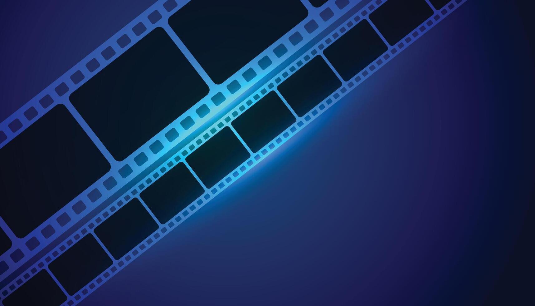 illustration of film reel stripe on abstract background vector