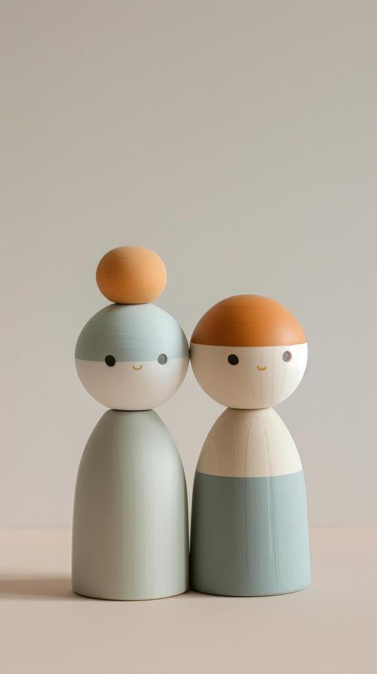 Whimsical Wooden Figurines Decor photo