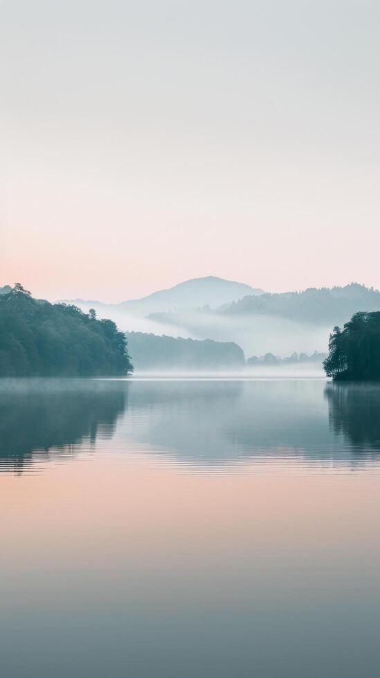 Misty Lake Morning Serenity photo
