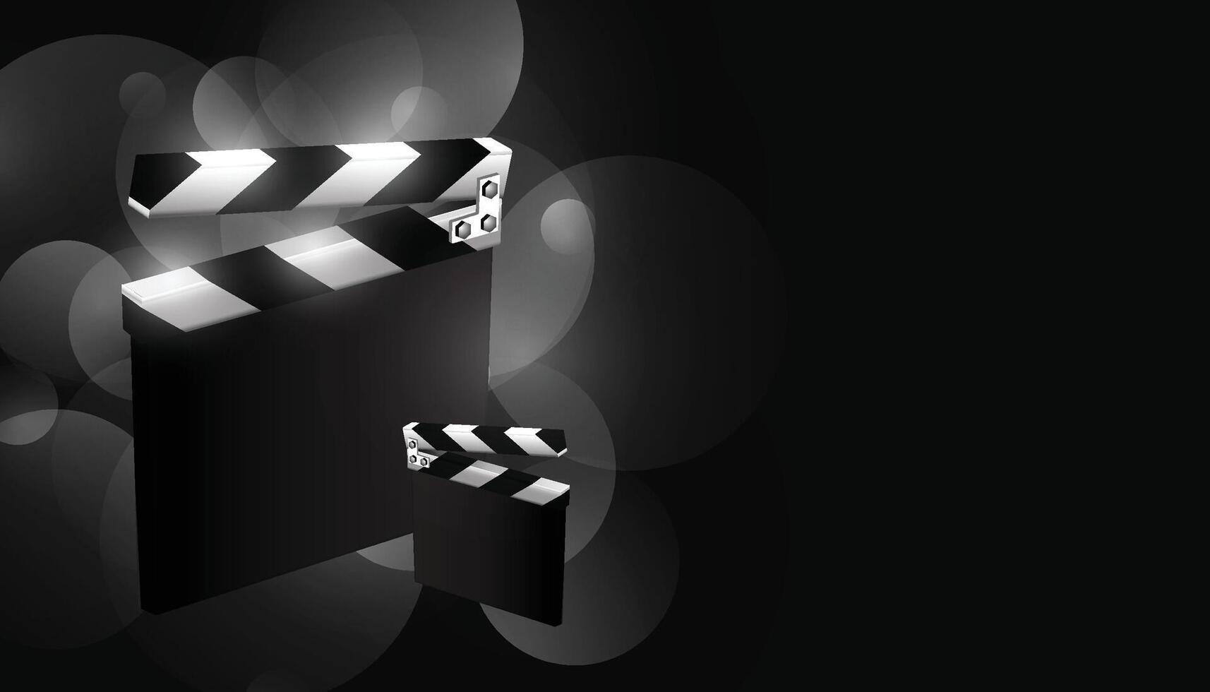 illustration of film reel stripe on abstract background vector