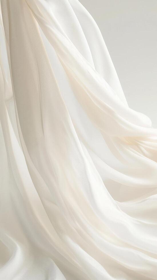 Elegant White Draped Fabric Texture photo