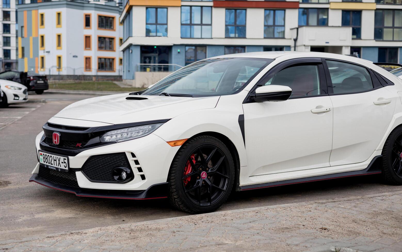 Minsk, Belarus, April 16, 2024 - Fast car Honda Civic Type R photo