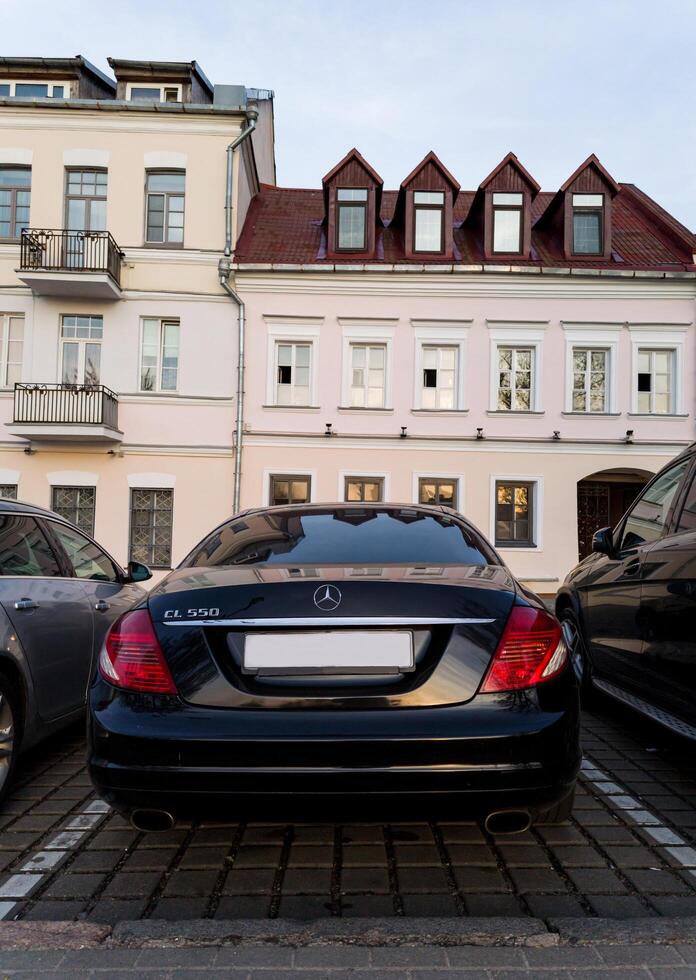 Minsk, Belarus, April 17, 2024 - Rear view mercedes cl 550 photo