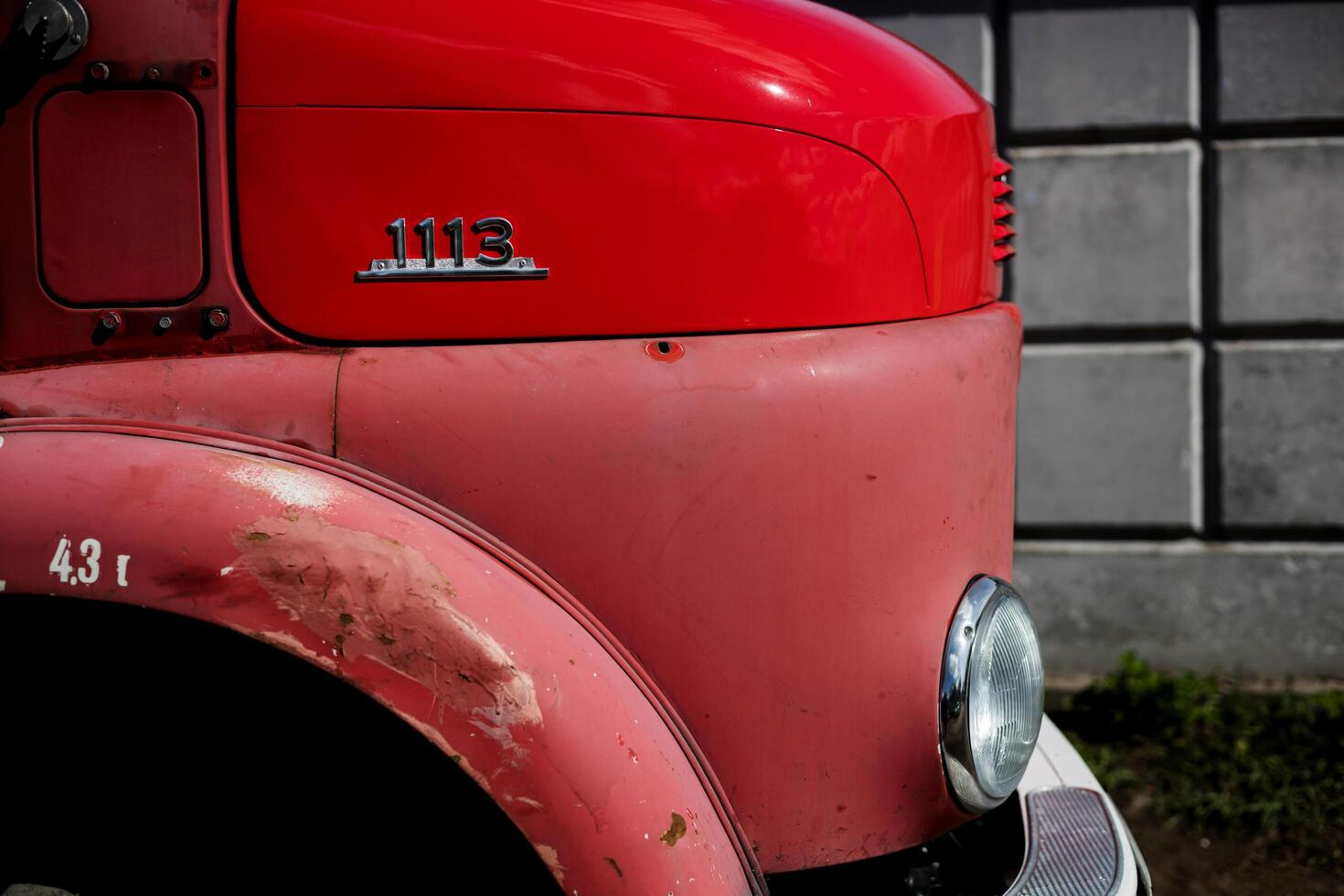 Minsk, Belarus, April 18, 2024 - detail MERCEDES-BENZ 1113 photo