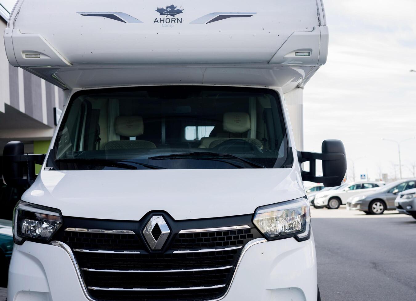 Minsk, Belarus, April 18, 2024 - Front view Renault motorhome photo