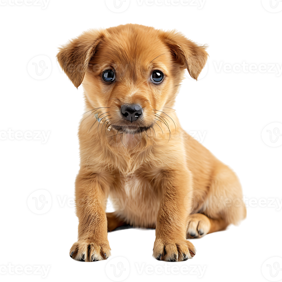 Puppy dog on isolated transparent background png