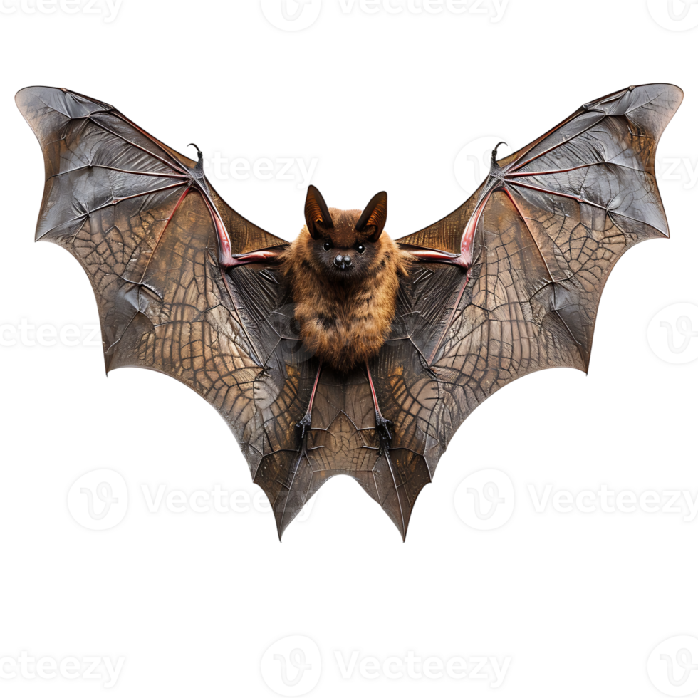 Bat flying on isolated transparent background png