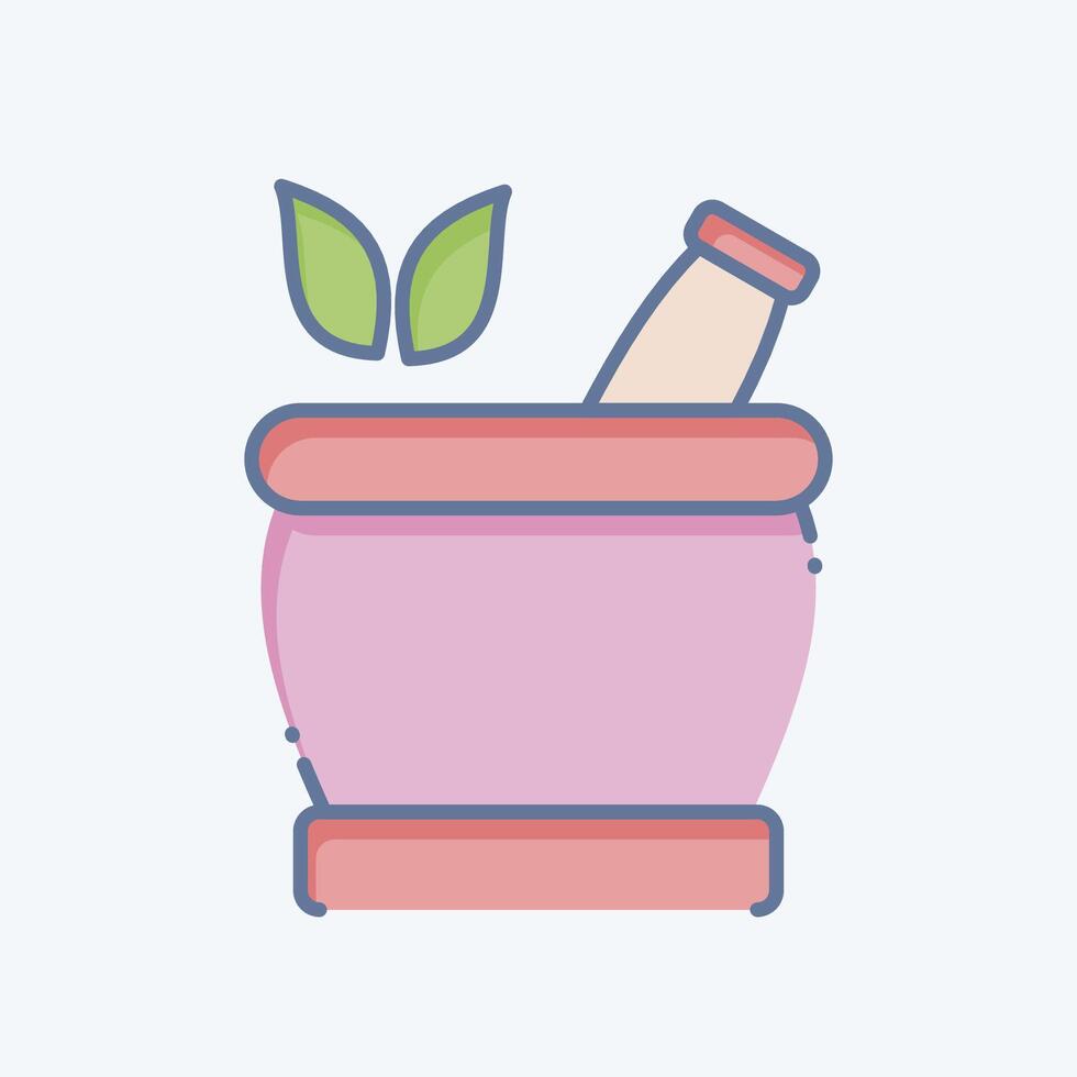 Icon Naturopathy. related to Medical Specialties symbol. doodle style. simple design illustration vector