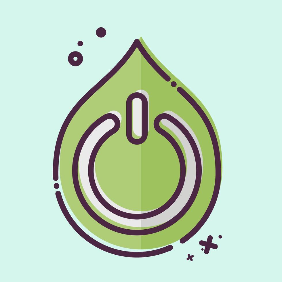 Icon Energy Compsumption. related to Recycling symbol. MBE style. simple design illustration vector