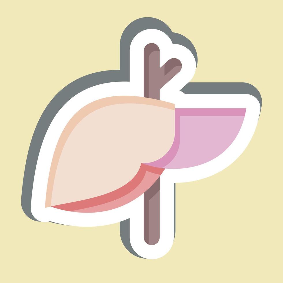 pegatina hepatología. relacionado a médico especialidades símbolo. sencillo diseño ilustración vector