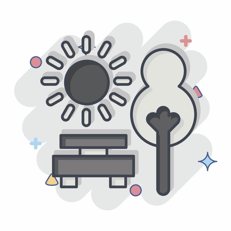 Icon Park. related to Navigation symbol. comic style. simple design illustration vector