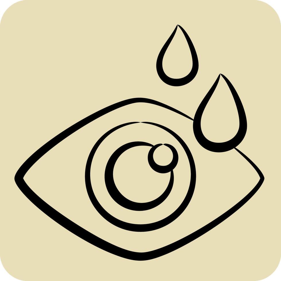 Icon Optometry. related to Medical Specialties symbol. hand drawn style. simple design illustration vector