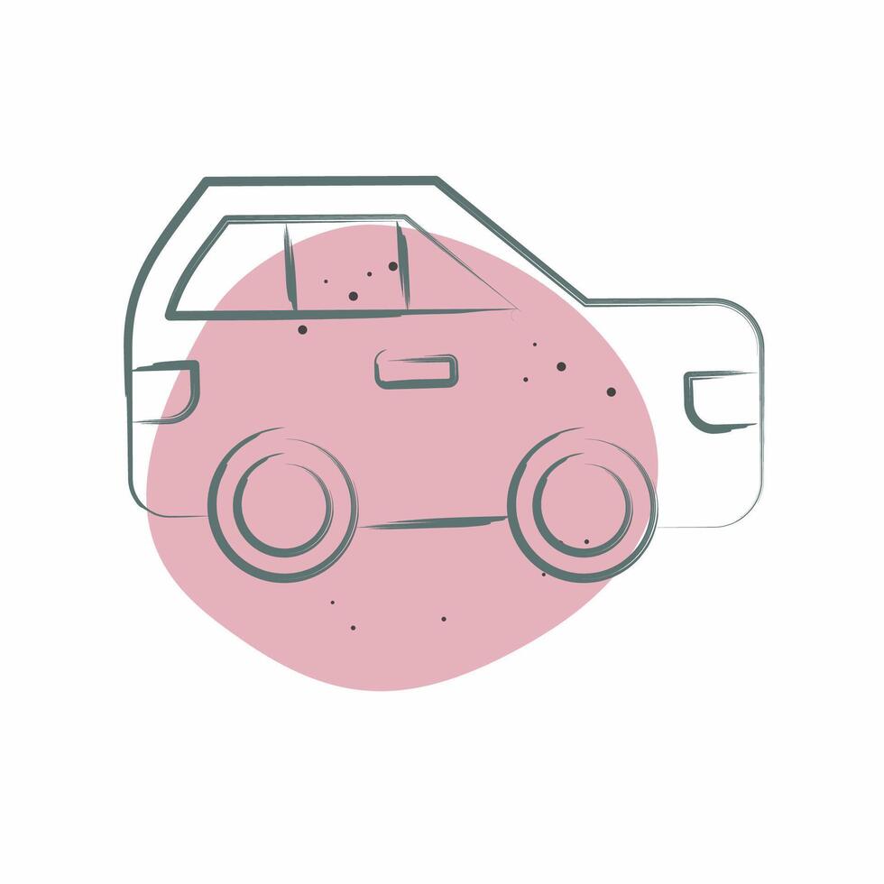 Icon Car. related to Navigation symbol. Color Spot Style. simple design illustration vector