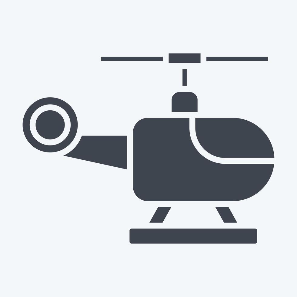 Icon Helicopter. related to Navigation symbol. glyph style. simple design illustration vector