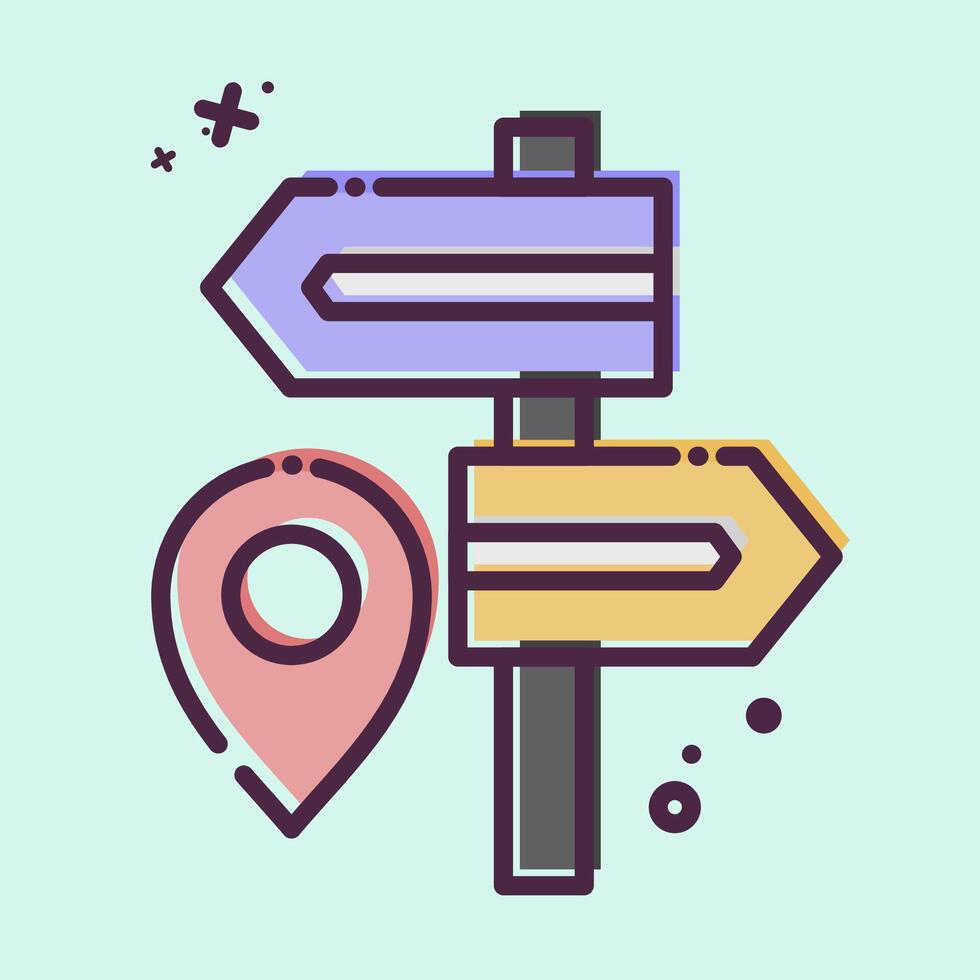 Icon Destination. related to Navigation symbol. MBE style. simple design illustration vector