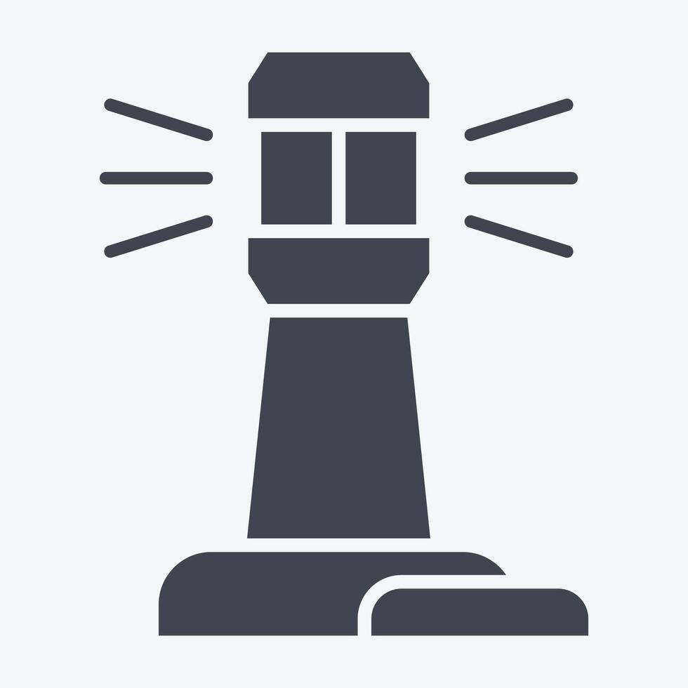 Icon Light House. related to Navigation symbol. glyph style. simple design illustration vector