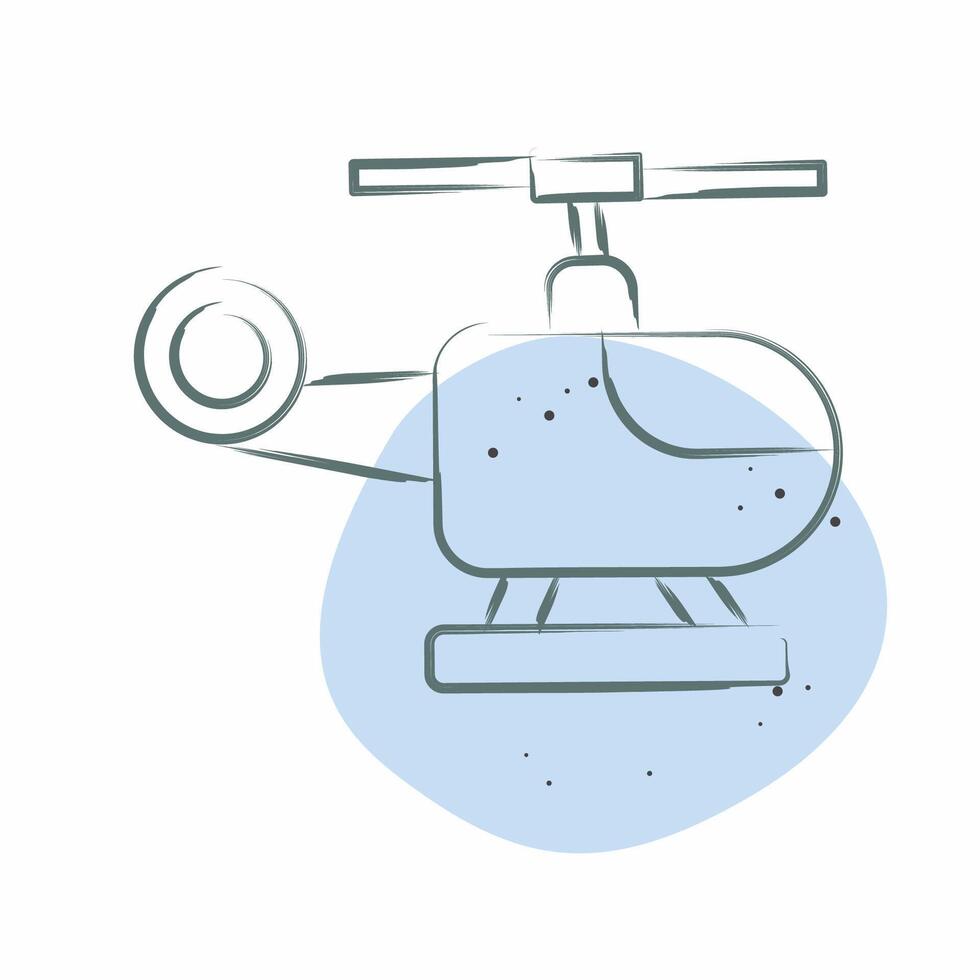 Icon Helicopter. related to Navigation symbol. Color Spot Style. simple design illustration vector