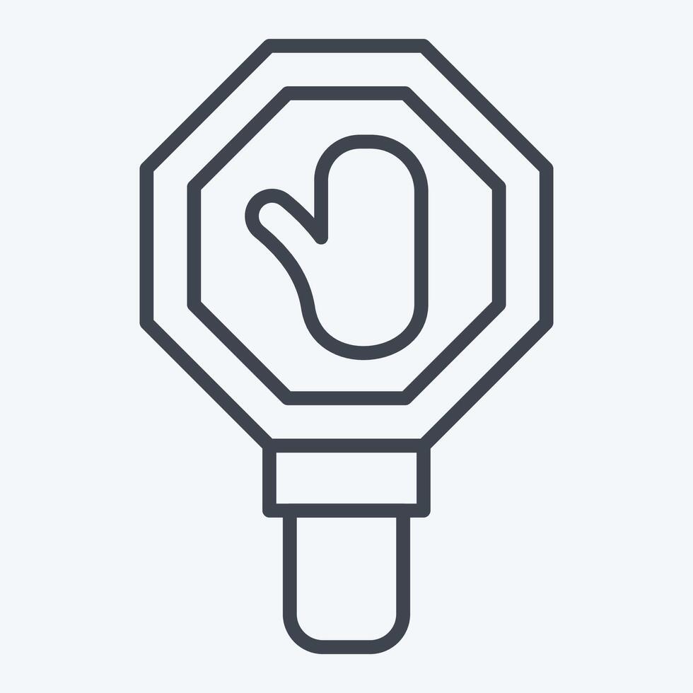 Icon Stop. related to Navigation symbol. line style. simple design illustration vector