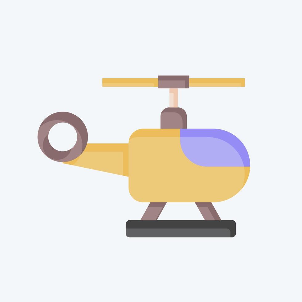 Icon Helicopter. related to Navigation symbol. flat style. simple design illustration vector