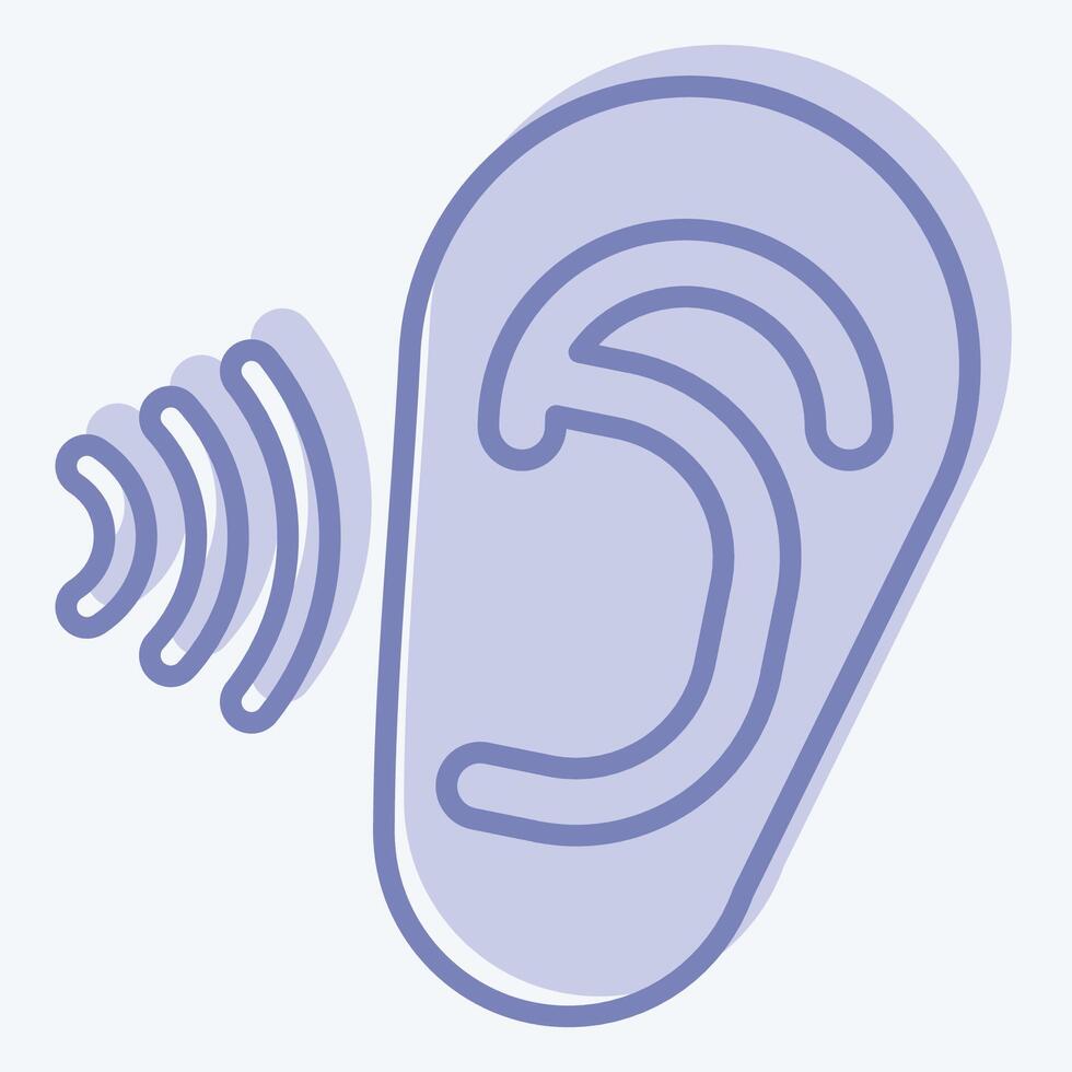 Icon Otology. related to Medical Specialties symbol. two tone style. simple design illustration vector