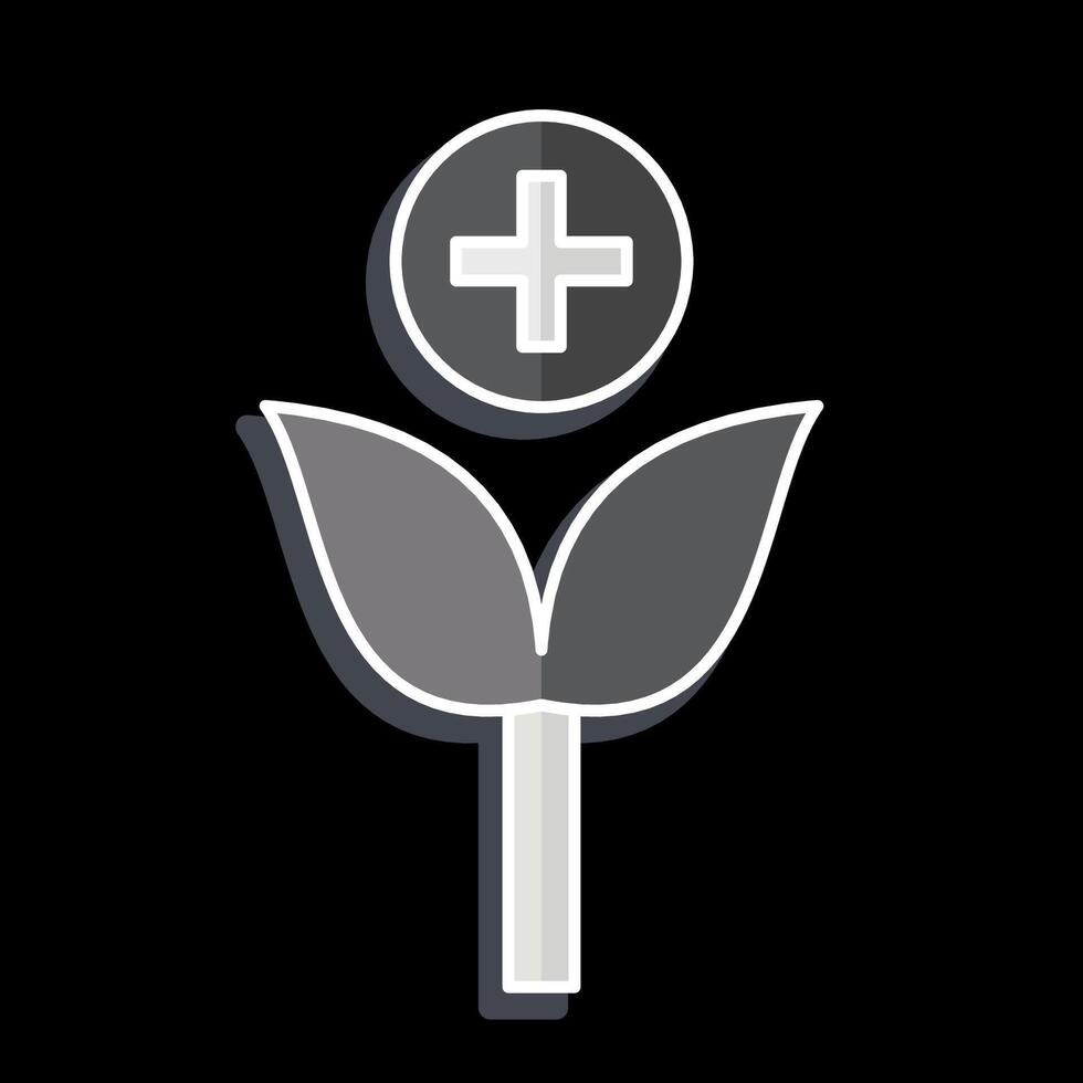 Icon Herbal Medicine. related to Medical Specialties symbol. glossy style. simple design illustration vector