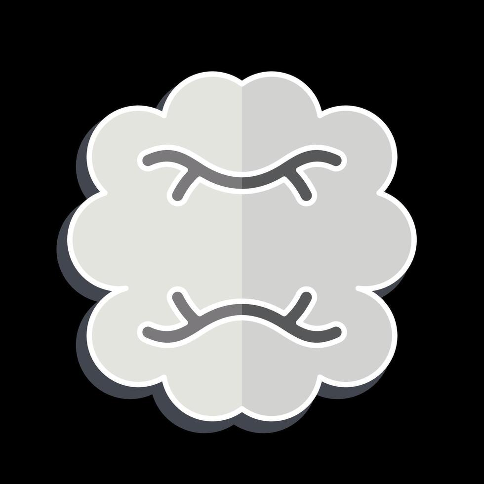Icon Human Brain. related to Medical Specialties symbol. glossy style. simple design illustration vector