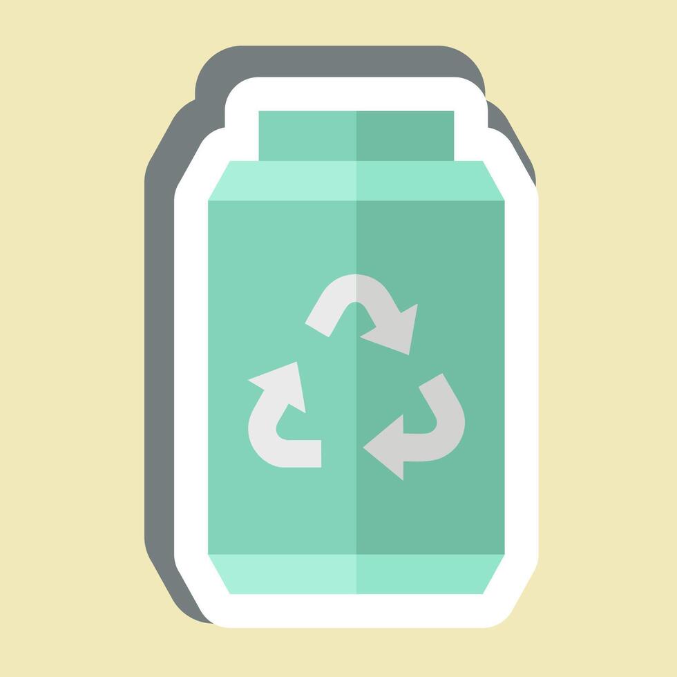 Sticker Metal. related to Recycling symbol. simple design illustration vector