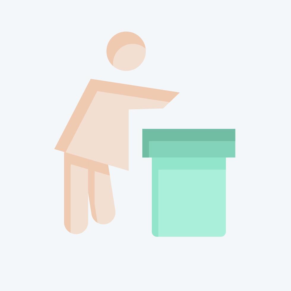 Icon Recycling Center. related to Recycling symbol. flat style. simple design illustration vector