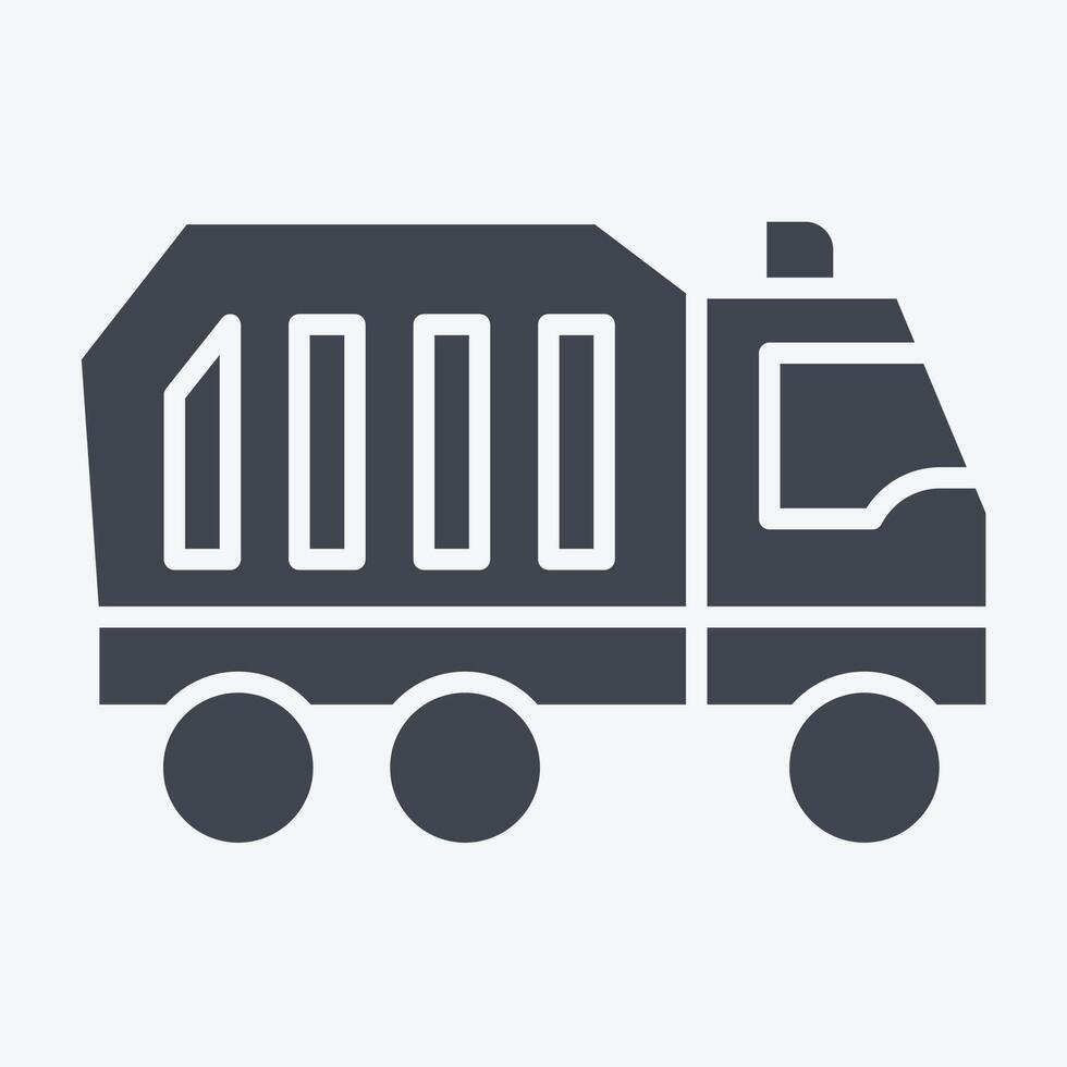 Icon Waste Management. related to Recycling symbol. glyph style. simple design illustration vector