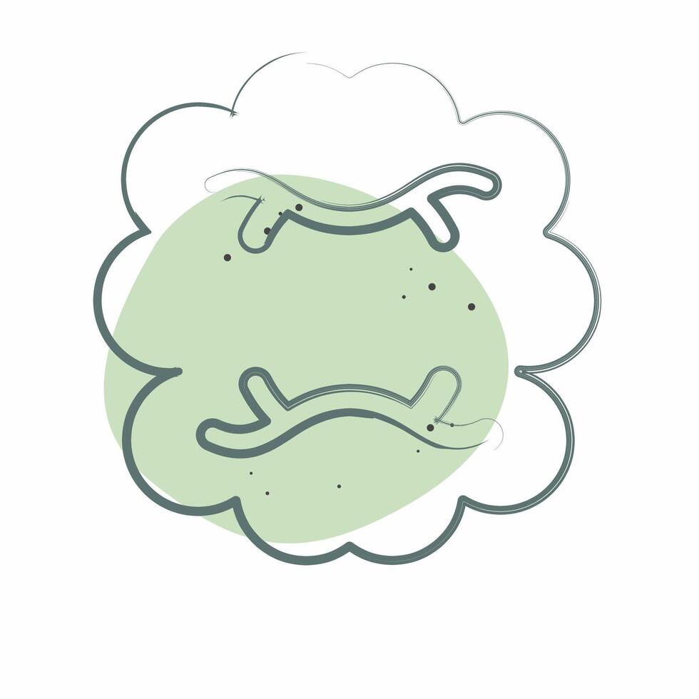 Icon Human Brain. related to Medical Specialties symbol. Color Spot Style. simple design illustration vector
