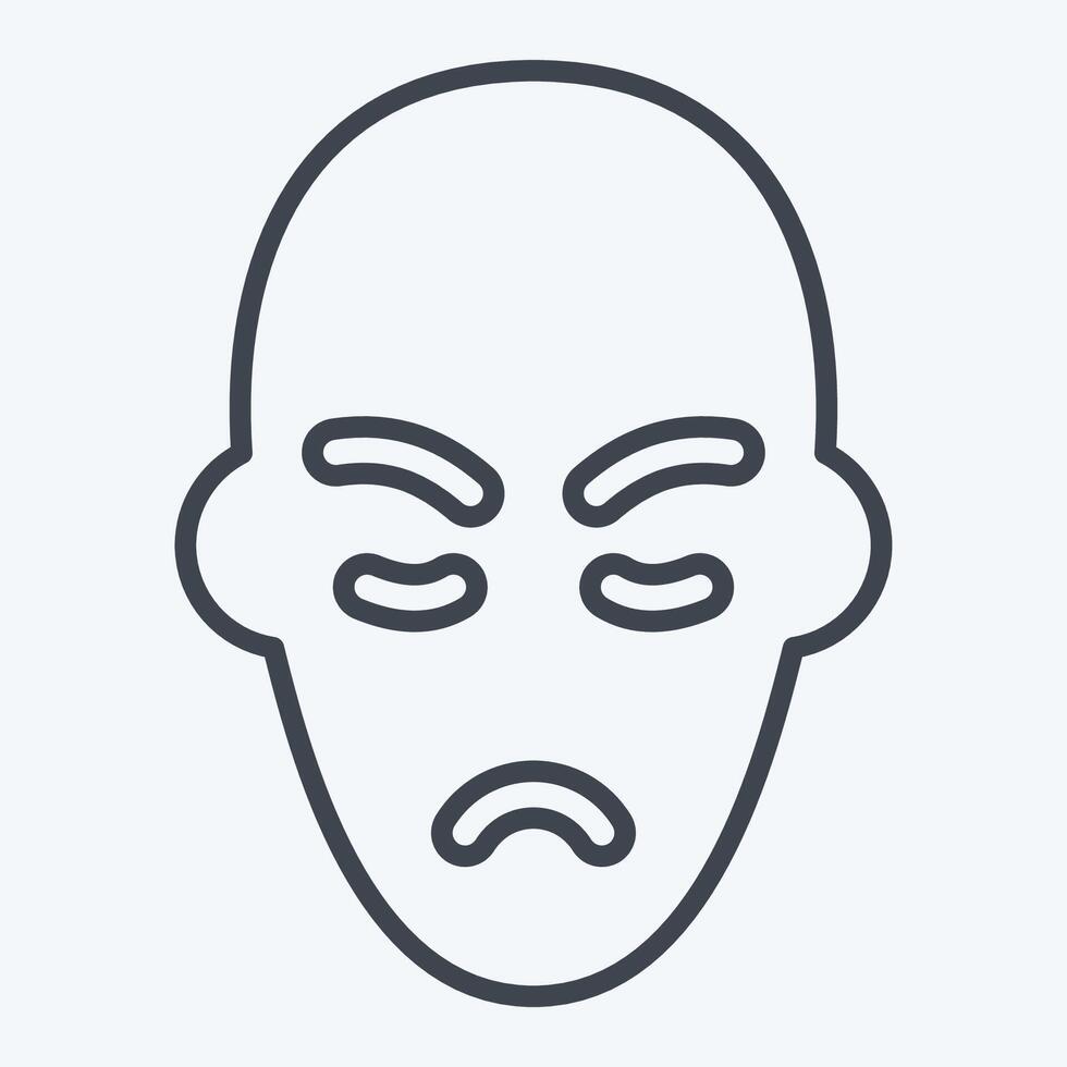 Icon Facial Plastic Surgery. related to Medical Specialties symbol. line style. simple design illustration vector