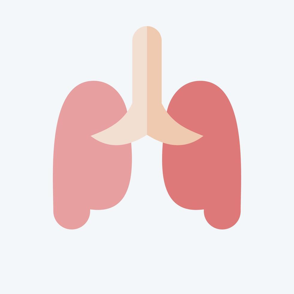 Icon Pulmonology. related to Medical Specialties symbol. flat style. simple design illustration vector