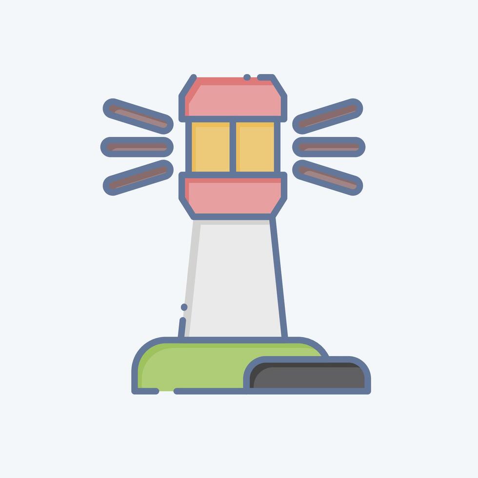 Icon Light House. related to Navigation symbol. doodle style. simple design illustration vector