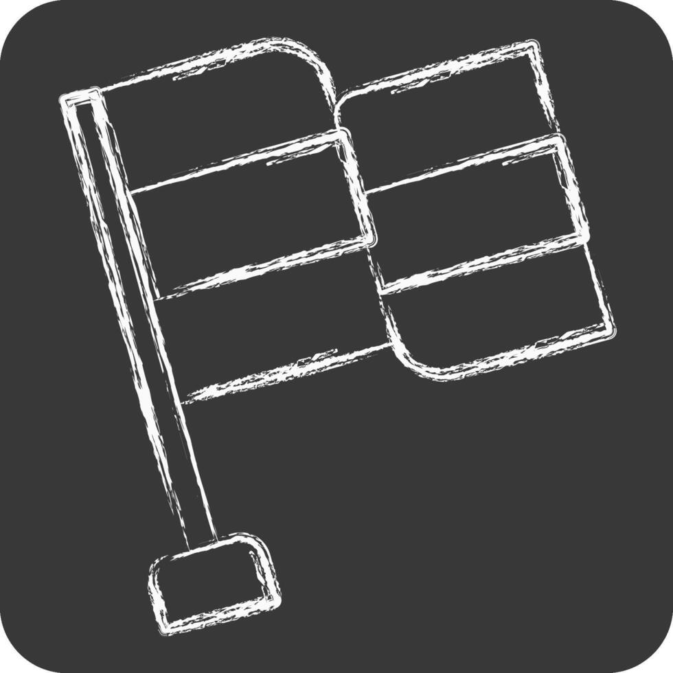 Icon Flag. related to Navigation symbol. chalk Style. simple design illustration vector