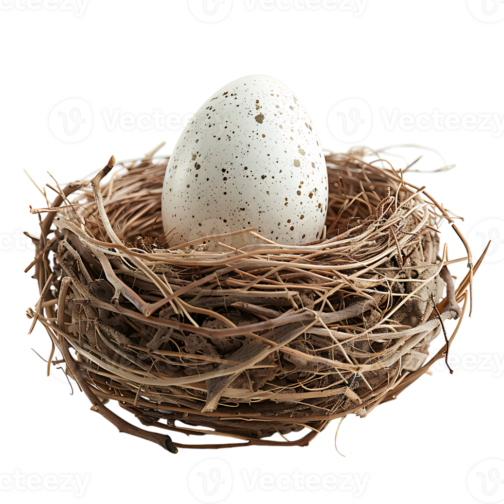 Vogel Nest mit ein Ei auf isoliert transparent Hintergrund png