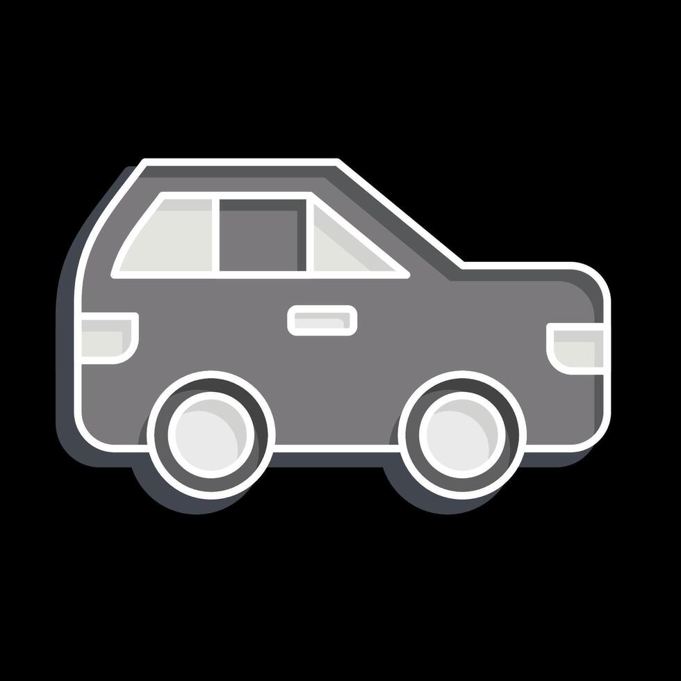 Icon Car. related to Navigation symbol. glossy style. simple design illustration vector