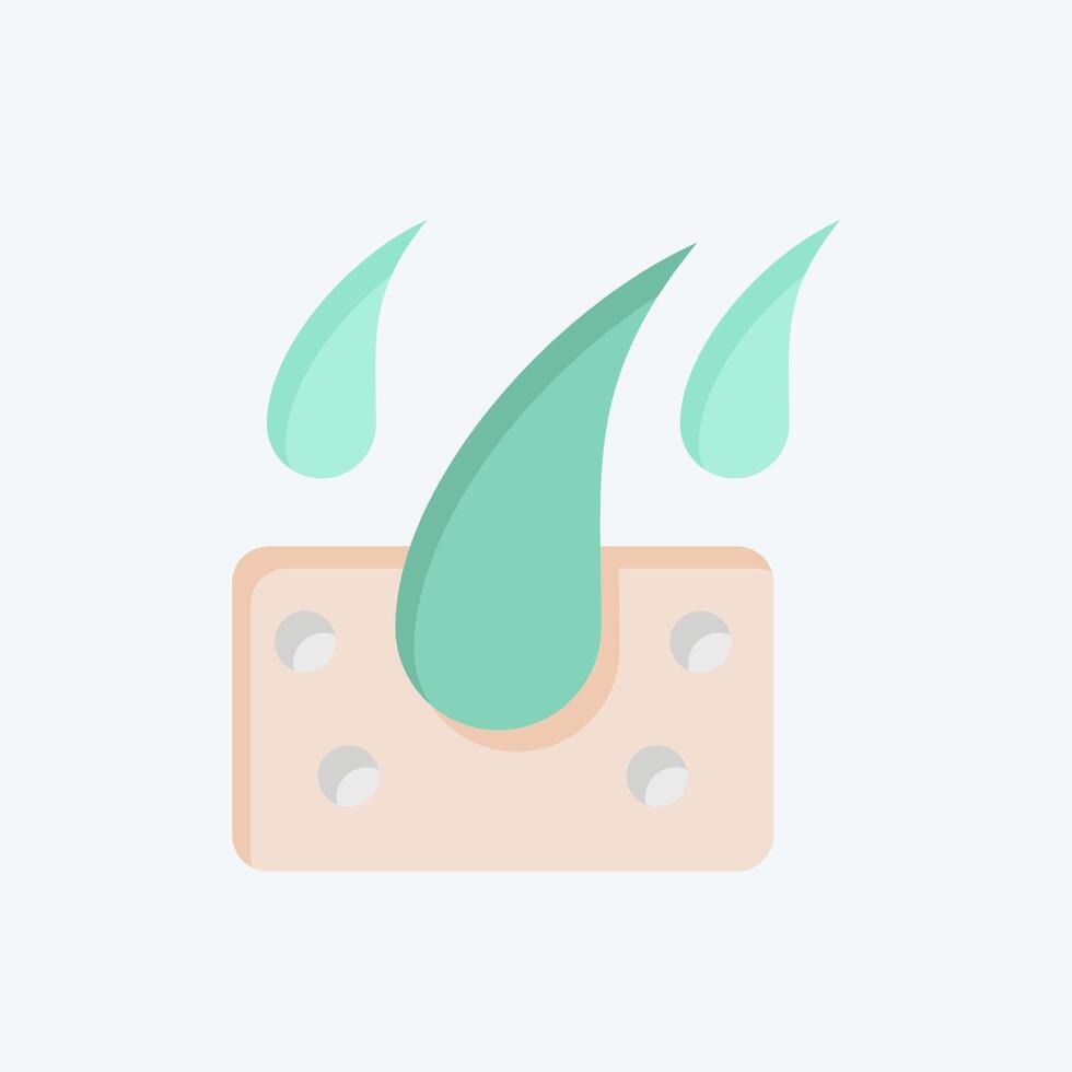 Icon Dermatology. related to Medical Specialties symbol. flat style. simple design illustration vector