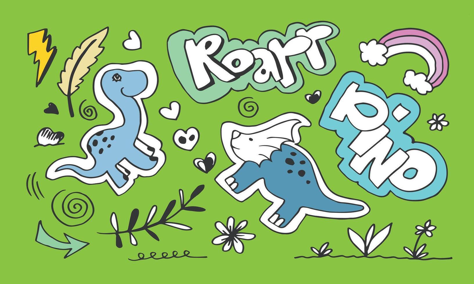 Cute dinosaur t-shirt design with slogan. illustration design for fashion fabrics, textile graphics,wrapping paper,prints. vector