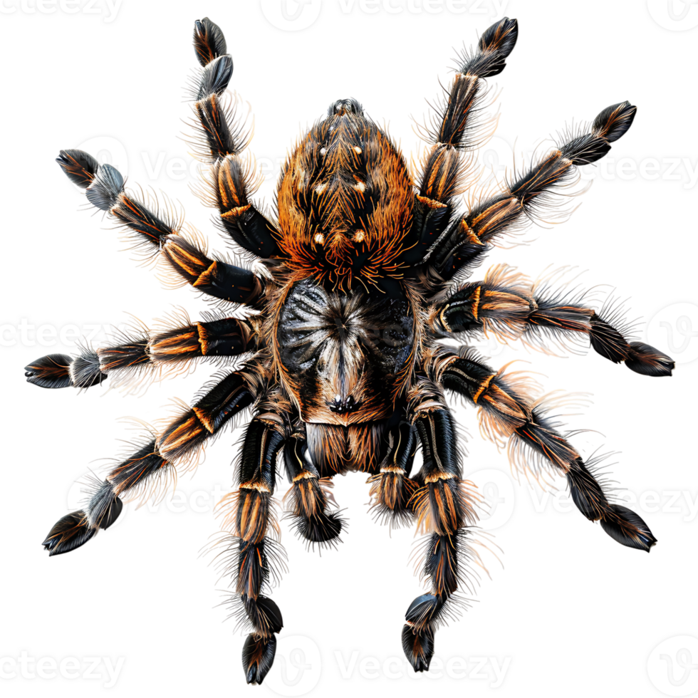 Tarantula spider on isolated transparent background png